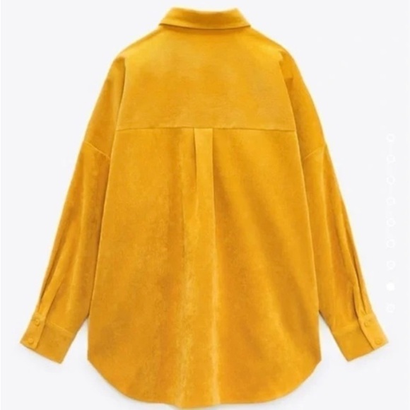 Zara Button Lined-waled Corduroy Shirt - Picture 9 of 12